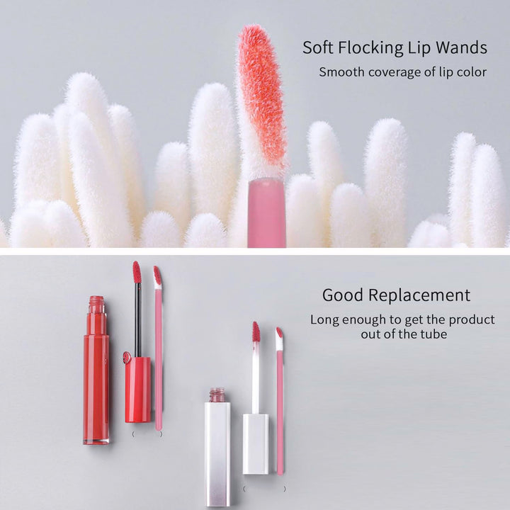100PCS Lip Applicators Disposable, Lips Wands Lip Brush Applicator Lipstick Brush Lip Gloss Applicator Mascara Brush Makeup Tool