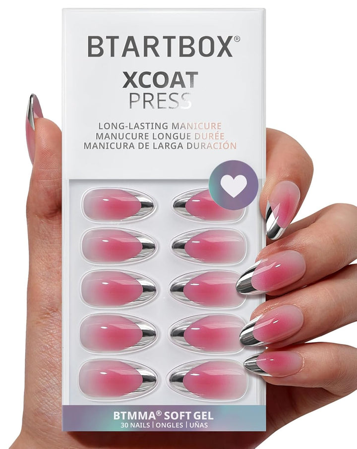 White Press on Nails Short - Soft Gel Press on Nails Almond, White Glue on Nails with Nail Glue, Reusable Stick on Nails in 16 Sizes, Cream Puff