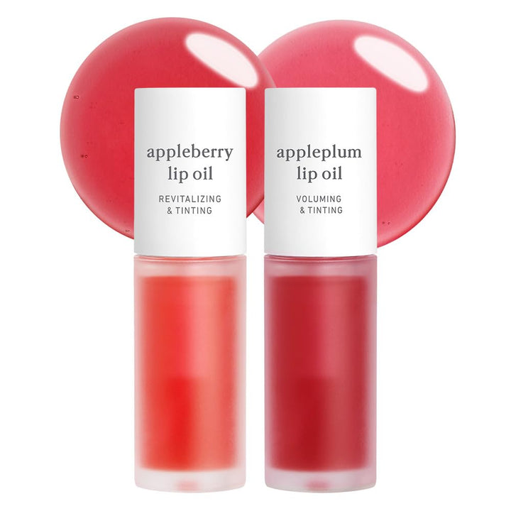 Korean Lip Oil - Applepeony | Long-Lasting, Moisturizing, Plumping, Revitalizing for Dry Lips, Waterproof, No Peel Off, Hydrating, Nourishing Crystal Clear, 0.12 FL Oz