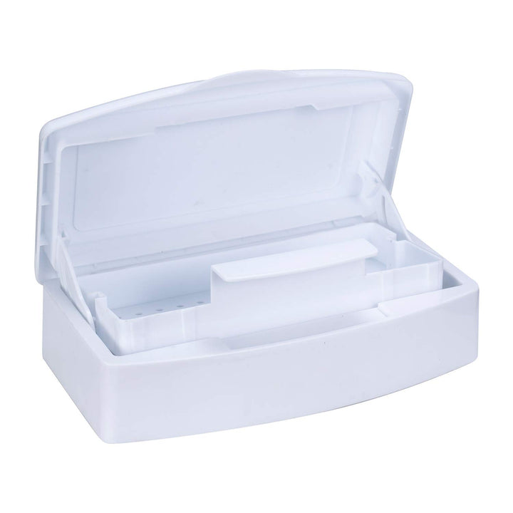 Nail Tool Sterilizer Box,Plastic Sterilizing Tray,The Disinfection Box for Nail Art Tools Is Applicable to Nail Art Tools, Tweezers, Hair Salons, Spas and Manicure Equipment-Black