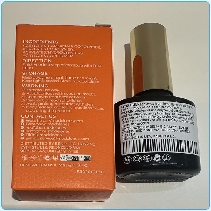 Gel Top Coat, 15Ml No Wipe Gel Nail Polish High Gloss Top Coat Shiny Long Lasting Clear Top for Acrylic Nails, Need U V/LED Lamp for Home DIY Gift and Fall Manicure Salon