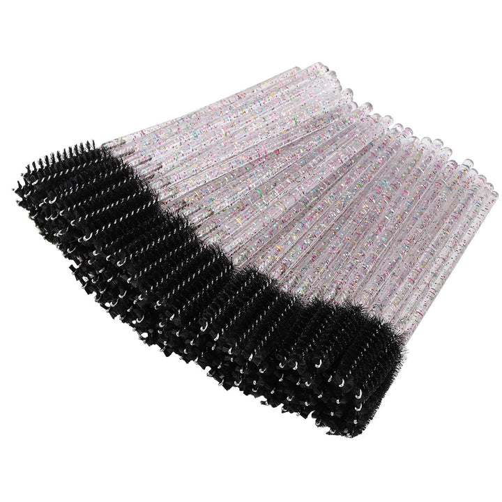 100 Pcs Disposable Eyelash Spoolies Brush Mascara Applicator Lash Wand Lashes Brush Eyebrow Spooly for Extension