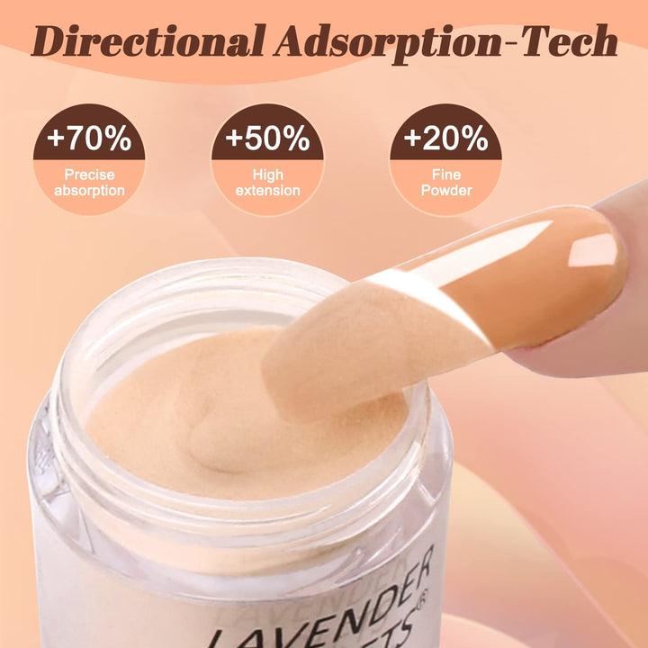 22 Pcs Dip Powder Nail Kit Starter - 16 Colors Nude Pinkish Brown Skin Tone with Base Top Coat, Activator, Brush Saver, Nail Buffer and Powder Brush M960B