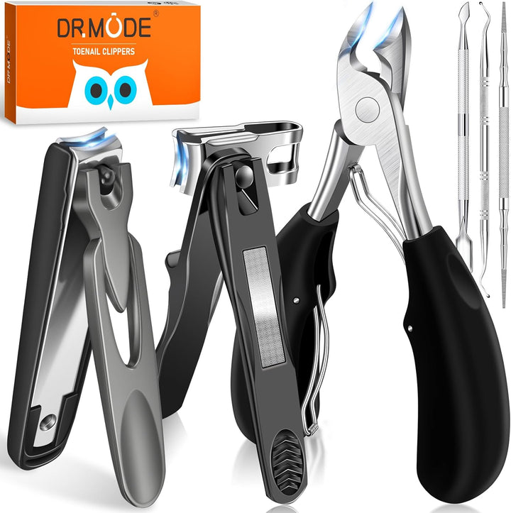 2025 Toenail Clippers for Thick Toenails for Seniors, Angled Head Large Toe Nail Clippers Set for Men, Heavy Duty Ingrown Toenail Clippers with Long Handle, Ultra Sharp Slanted Nail Cutter Wide Jaw