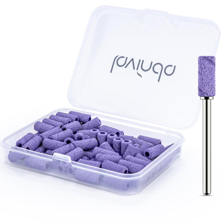 Small Sanding Bands Nail Drill Bit, 80 Piece Extra Fine Sanding Bands for Nail Drill with 3.1Mm Mandrel Bit for Acrylic Nails Gel Removing Shaping Polishing Nail Salon Use (240 Grit, Pink)