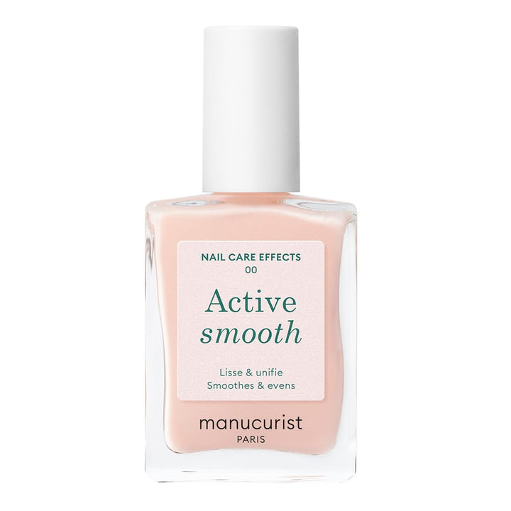 Active Smooth 00 Nail Concealer Polish & Care - 2 in 1 Nude Nail Polish : Nail Strengthener and Growth - No Lamp - Ridge Filler for Nails - Natural Rosé Nail Polish