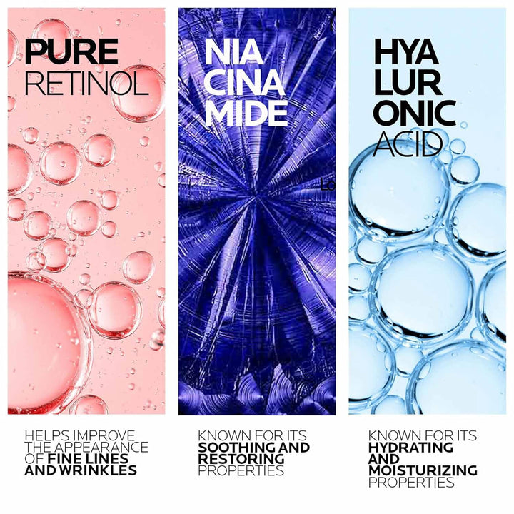 La Roche-Posay Pure Retil Face Serum with Vitamin B3, anti Aging Face Serum for Lines, Wrinkles & Premature Sun Damage to Resurface & Hydrate, Suitable for Sensitive Skin, 1.0 Fl. Oz