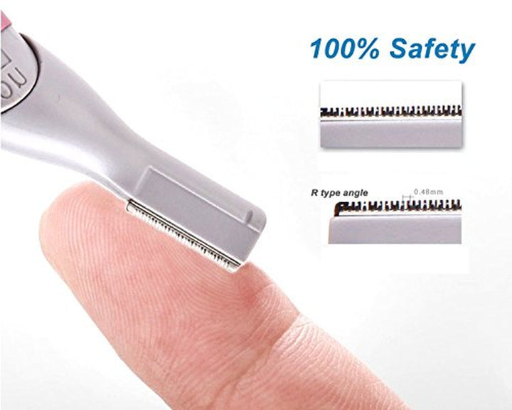 Mini Rotatable Lady Shaver Electric Bikini Facial Precision Trimmer Eyebrow Shaper Razor Kit Underarm Leg Body Hair Remover(Battery Operated) …