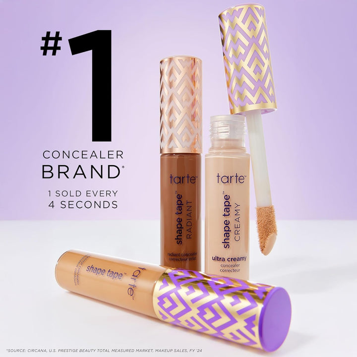Tarte Shape Tape Creamy Concealer – Full-Coverage, Hydrating, Natural Matte Finish Formula for under Eye, Dark Circles, Fine Lines, Redness, Dermatologist-Tested, Vegan, Cruelty-Free