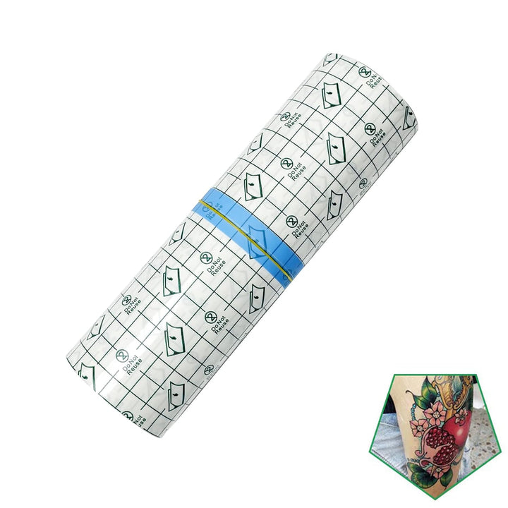 Tattoo Aftercare Bandage Roll 6" X 2 Yard - Waterproof Transparent Film for Tattoo Initial Healing and Skin Repair Adhesive Tattoo Supply Wrap