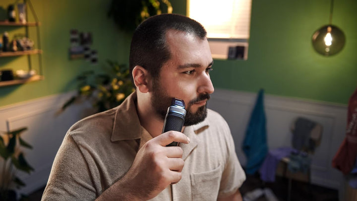 Multigroom Series 5000 18 Piece, Beard Face, Hair, Body and Intimate Hair Trimmer for Men - NO BLADE OIL MG5910/49