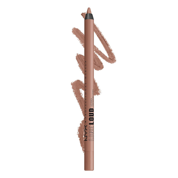 Line Loud Lip Liner, Longwear and Pigmented Lip Pencil with Jojoba Oil & Vitamin E - Rebel Kind (Chocolate Brown)