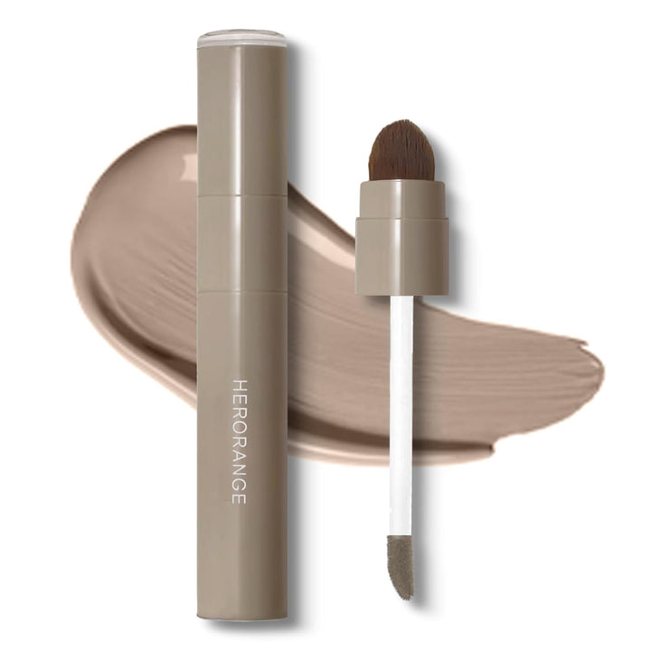 Cool Toned Liquid Contour Stick，Grey Nose Contour with Brush for Fair Pale Light Olive Skin,Long Lasting Cream Bronzer Gray, Blendable Lightweight Contouring Makeup Vegan & Cruelty-Free#01