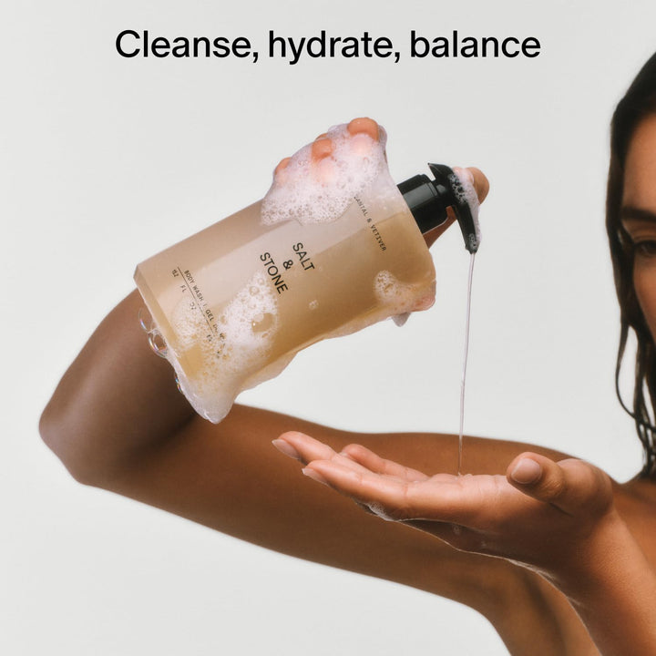 Antioxidant-Rich Body Wash - Santal & Vetiver | Cleanse, Nourish & Soften Skin with Niacinamide & Hyaluronic Acid | Free from Parabens, Sulfates & Phthalates (15.2 Fl Oz)