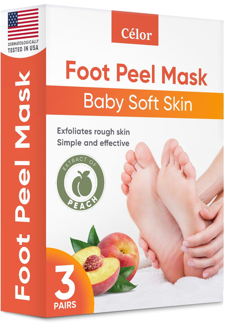 Foot Peel Mask - Foot Mask for Baby Soft Skin - Remove Dead Skin, Dry, Cracked Feet & Callus, Foot Spa, Made with Aloe Vera Extract for Women and Men (2 Pair (Pack of 1), Lavender)