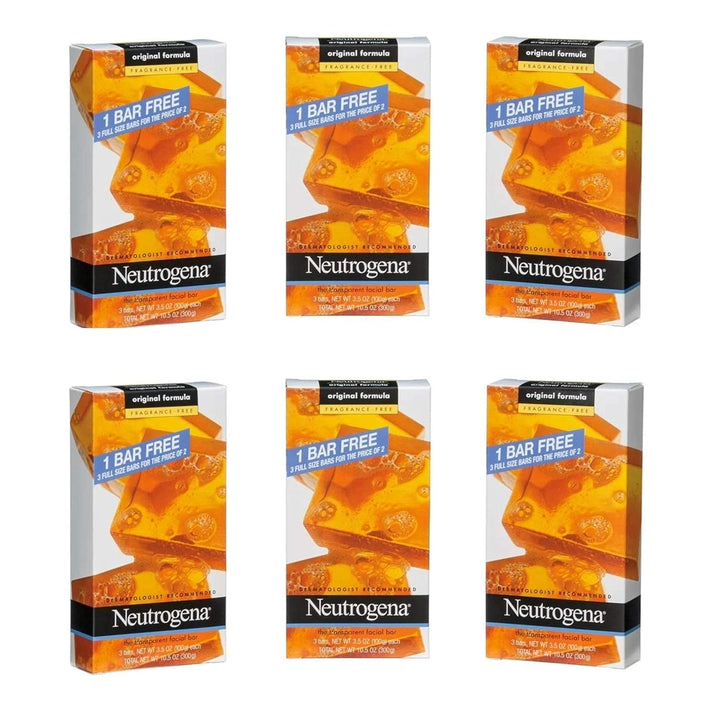 Original Amber Bar Fragrance-Free Facial Cleansing Bar with Glycerin, Pure & Transparent Gentle Face Wash Bar Soap, Free of Harsh Detergents, & Dyes, Hypoallergenic, 3.5 Oz