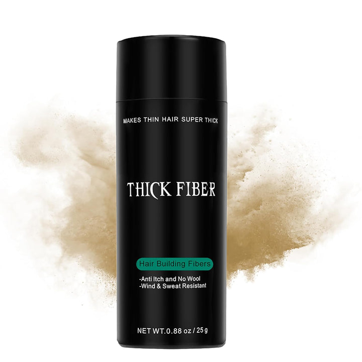 Hair Fibers for Thinning Hair & Bald Spots (BLACK) - 25G Bottle - Conceals Hair Loss in Seconds - Hair Powder for Women & Men
