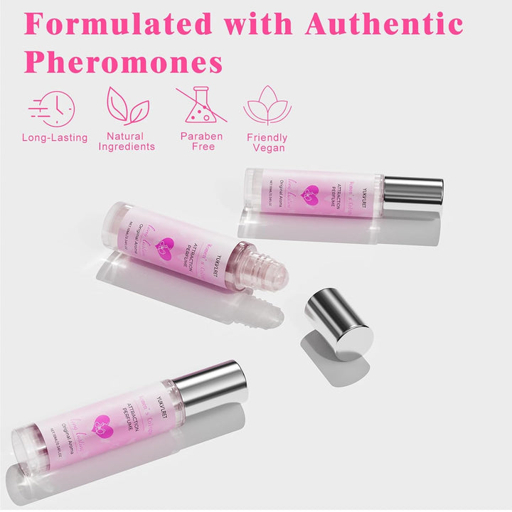 Pheromones Perfumes for Women, Long Lasting Women'S Cologne, Pheromone Perfumes Attract Men, Enhanced Scents Women'S Perfume, Roller Ball Design, Portable and Fruity