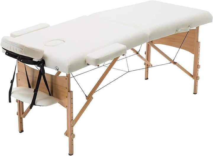 Massage Bed Portable Massage Table 24 Inch Wide Lash Bed Height Adjustable 2 Folding Spa Table with Non-Woven Bag for Spa Footmassage Facial Carespa Tattoo