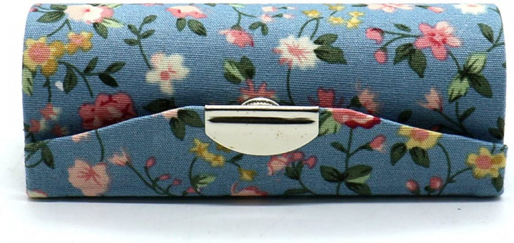 4 Pcs Ladies Floral Lipstick Case Holder with Mirror, Cosmetic Storage Kit Makeup Travel Cases Organizer Bag for Purse