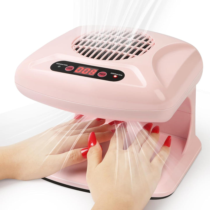 Professional Nail Dryer: 300W Quick Drying Nail Dryer for Regular Polish Acrylic Dip Powder Nail Dehydrator Primer Nail Polish Dryer Fan with Hot & Cold Air Must Have Nail Tech Supplies