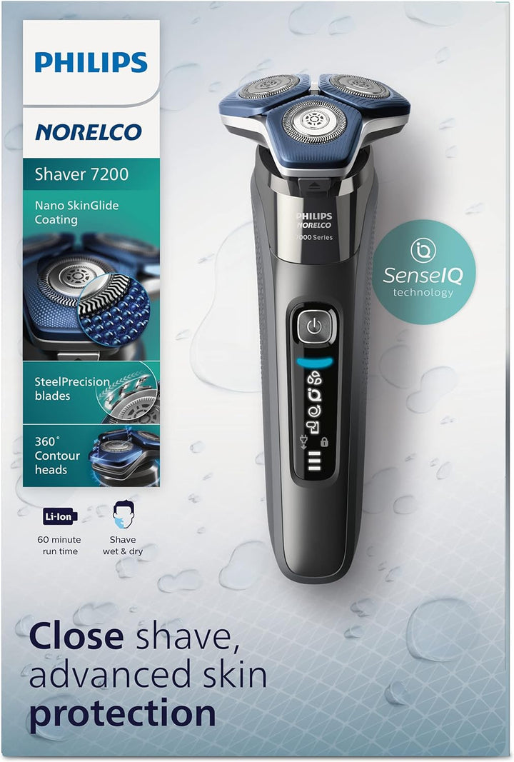 Philips  Shaver 7200, Rechargeable Wet & Dry Electric Shaver with Senseiq Technology and Pop-Up Trimmer, S7887/82