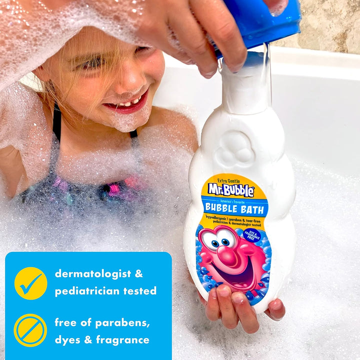 Extra Gentle Bubble Bath - Hypoallergenic, Tear Free Bubble Bath Solution Perfect for Sensitive Skin (Pack of 2 Bottles, 16 Fl Oz Each)
