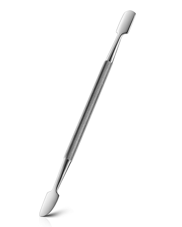 Cuticle Pusher with Fork, 2-In-1 Cuticle Trimmer Nail Care Tool, Stainless Steel Cuticle Remover Tool for Manicures and Pedicures - Silver