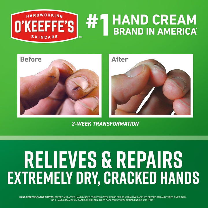 Working Hands Hand Cream for Extreme Dryness - 3.4 Oz Jar (1 Pack) - Repairing Skincare for Cracked, Dry Hands