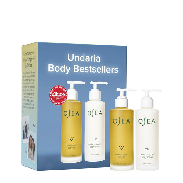 Undaria Body Bestsellers Full Size Set – Includes Undaria Algae™ Body Oil 5Oz & Undaria Algae™ Body Lotion 5Oz – Hydrating & Firming Body Care – Perfect Holiday Gift Set