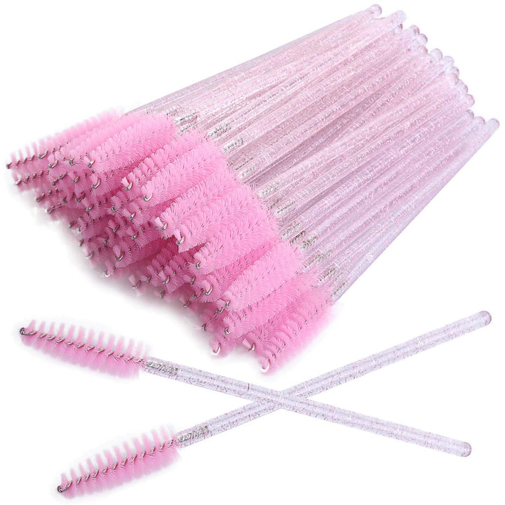 300 Disposable Mascara Wands Eyelash Brush Spoolies for Eye Lash Extension, Eyebrow and Makeup Crystal