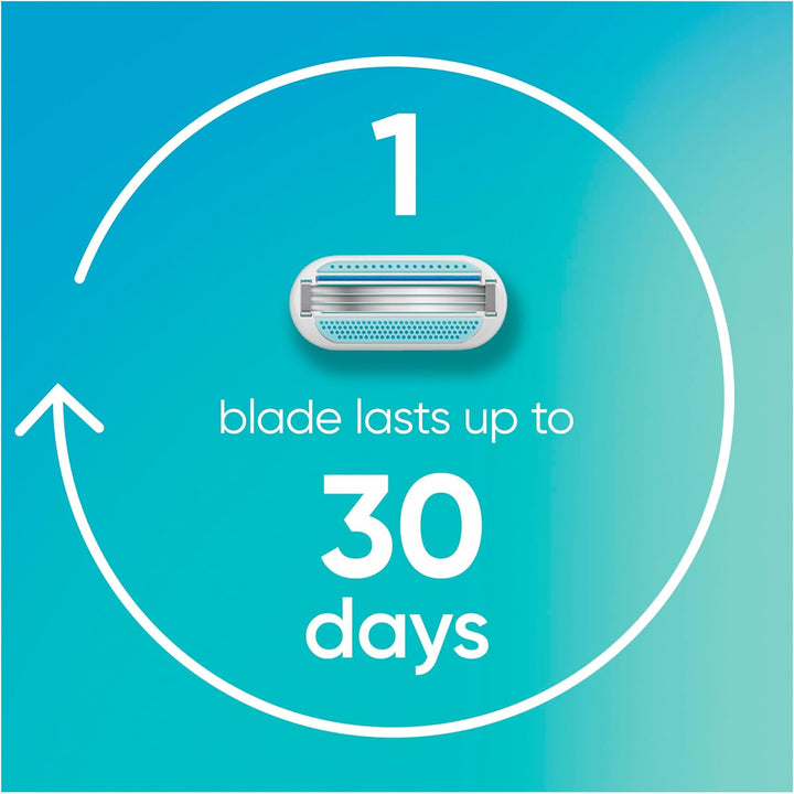 Smooth Womens Razor Blade Refills, 8 Count, Lubracated to Protect the Skin from Irritation