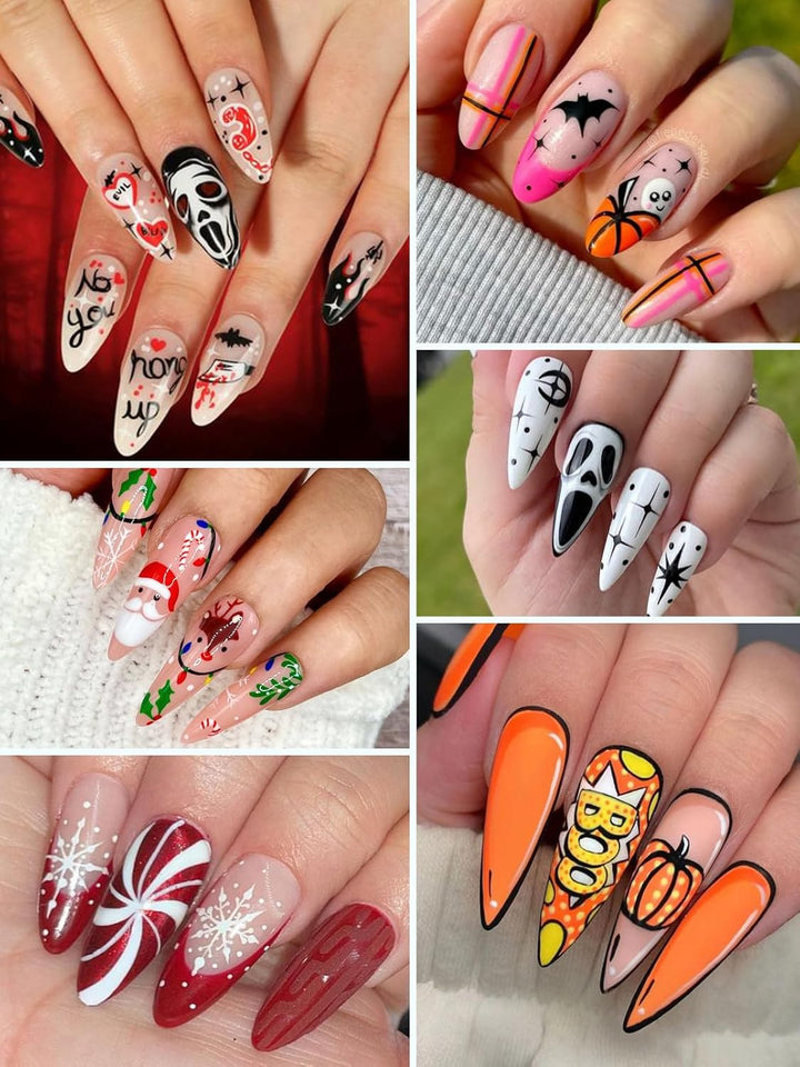 12 Colors Nail Art Pens Set, 3D 0.7MM Nail Polish Pens Quick-Drying Nail Art Acrylic Paint Nail Point Dotting Liner Pen Tools for Home & Salon Nail DIY