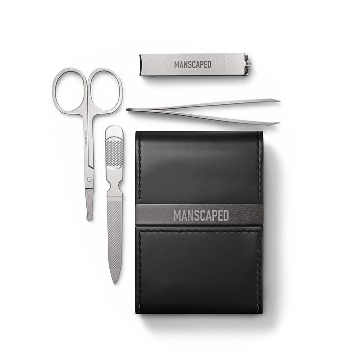 ® Shears 3.0, 5-Piece Precision Men’S Nail Grooming Travel Kit, Stainless Steel Manicure Set with Fingernail & Toenail Clippers, Nail File, Slant Tip Tweezers, Cuticle Scissors, Travel Case