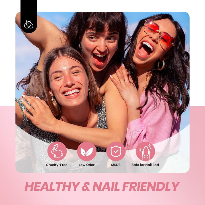 Beetles Nude Gel Nail Polish Set - 6 Colors Nude Pink Brown Neutral Jelly Gel Polish Kit Sheer Translucent Effect Soak off UV Nail Art Design Drunken Rose Collection Manicure Gift for Women