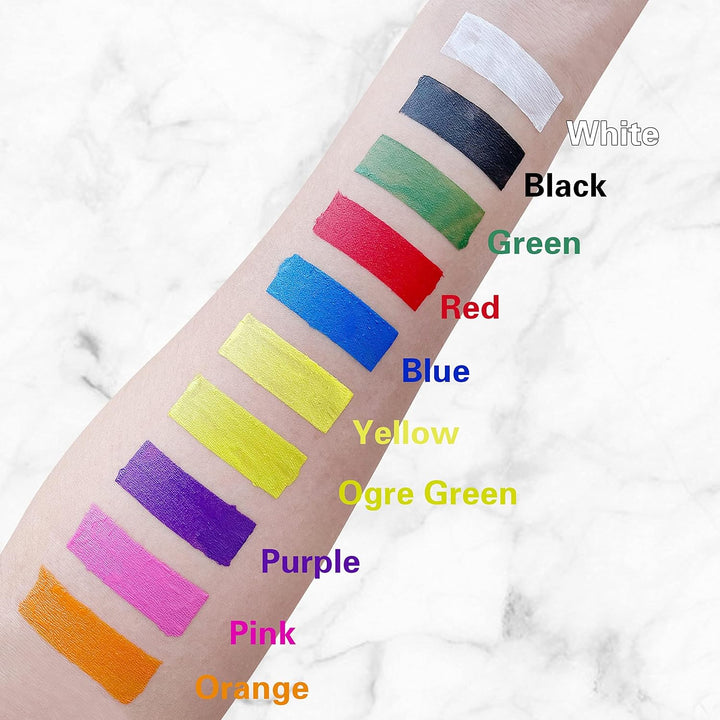 Green Face Body Paint,Halloween SFX Witch Makeup Elphaba Costume Face Paint,Camouflage Gamora Hunting Hulk Body Paint for Adults and Kids,St. Patrick’S Day Face Paint Makeup Accessories