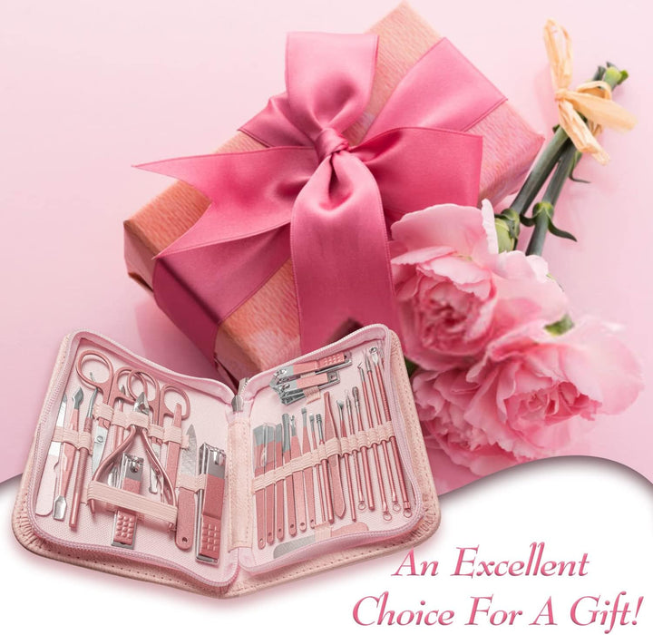 Manicure Set 30 in 1 Nail Clipper Set,  Nail Clippers, Fingernail & Toenail Clippers, Manicure Tools, Pedicure Tools, Suitable for Travel Manicure Kit, Nail Set Kit with Everything Profe