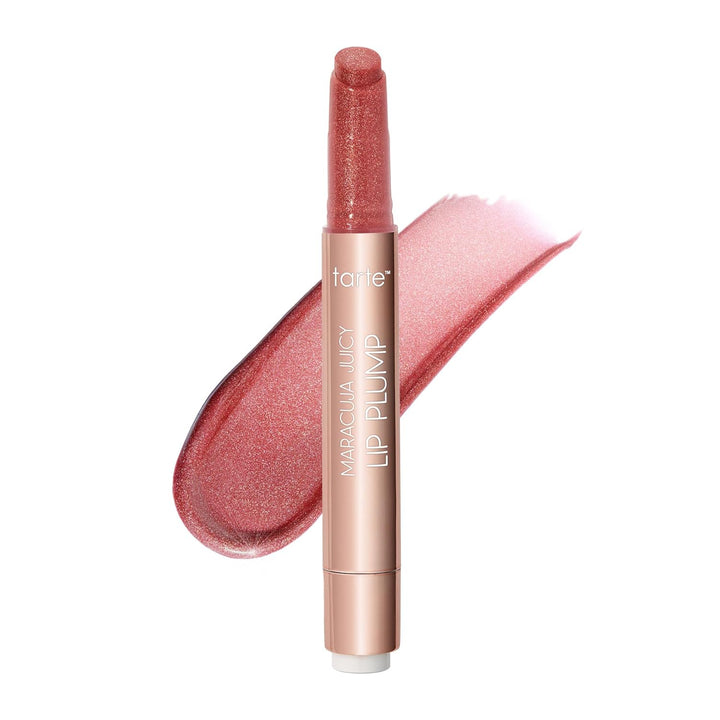 Tarte Maracuja Juicy Shimmer Glass Lip Plump – Hydrating & Volumizing Lip Gloss Balm with Hyaluronic Acid & Vitamin E, Plumps & Moisturizes, Vegan & Cruelty-Free