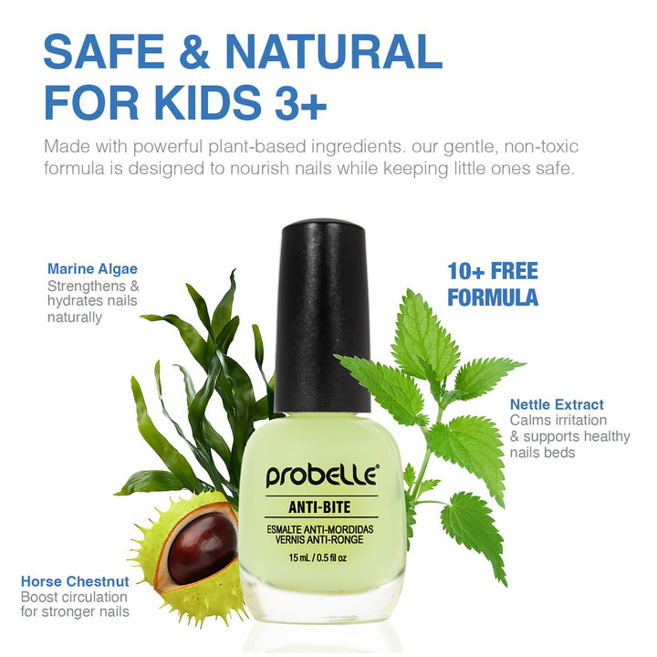 Anti-Bite, Nail Biting Treatment for Kids & Adults to Quit Habit, No Bite Nail Polish Deterrent, Thumb Guard & Prevents Finger Sucking, Bitter Taste Nail Care, for Ages 3+, 0.5 Fl Oz (15 Ml)