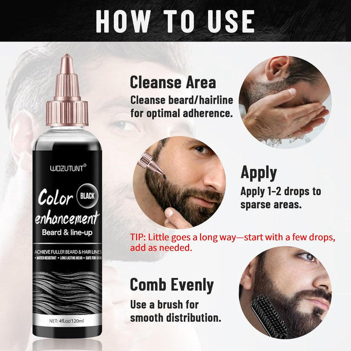 Enhancement Color Hair Enhancer for Beard & Lineup - Water Resistant Hairline Filler Spray Enhancements Barber Spray - Barber Beard Liner for Thicker & Fuller Hairstyling Men'S Grooming Products