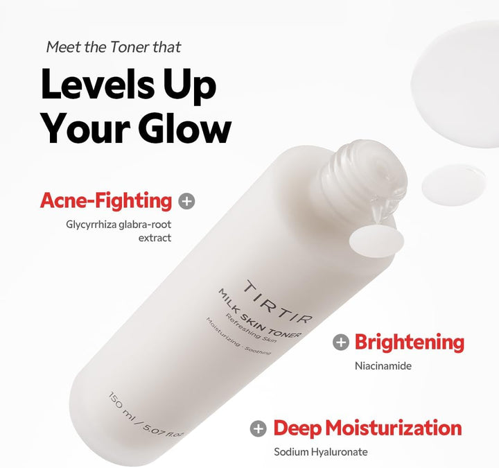 Milk Skin Rice Toner - Deep Moisturizing, Hydrating and Refreshing for Face, Niacinamide, Ceramide, Rice Bran Extract, Nature-Oriented Ingredients, Korean Skin Care, Vegan, 150Ml / 5.07 Fl.Oz.