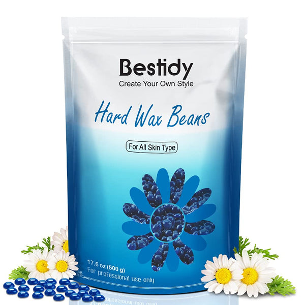 Wax Beads, Bagged 500G/1.1Lb/17.6Oz, Waxing Beans for Hair Removal, Women Men, Home Waxing for All Body and Brazilian Bikini Areas (500G)
