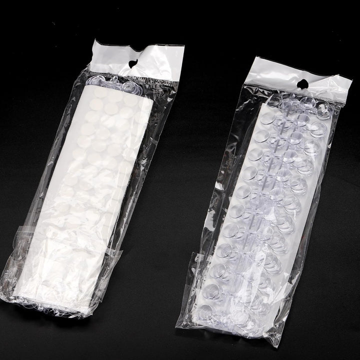 240 Pcs Nail Polish Swatch Dots round False Nail Display Tips Transparent Nail Art Color Display Chart with Adhesive Sticker for Nail Polish Training Practicing