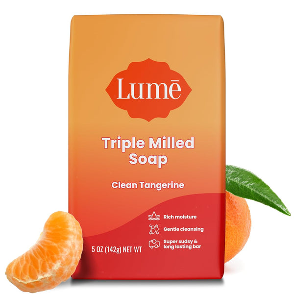 Triple Milled Bar Soap - Rich Moisture & Gentle Cleansing - Paraben Free, Phthalate Free, Skin Safe - 5 Ounce (Clean Tangerine)