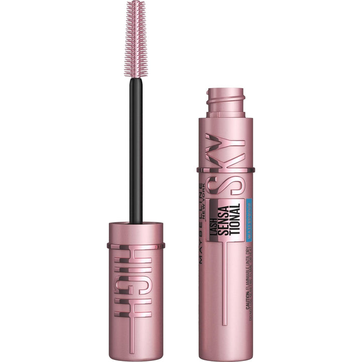 Lash Sensational Sky High Washable Mascara Makeup, Volumizing, Lengthening, Defining, Curling, Multiplying, Buildable Formula, Blackest Black, 1 Count