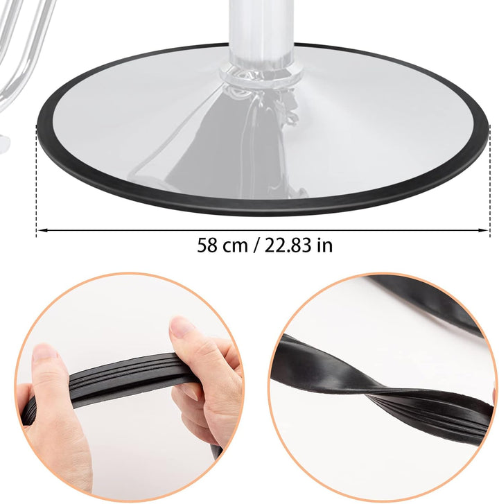 22.8 Inch/ 58Cm Salon Equipment Barber Salon Styling Chair Hydraulic Base Ring Gasket for Protecting Tile Floor Wood Floor, Preventing Hair from Hiding