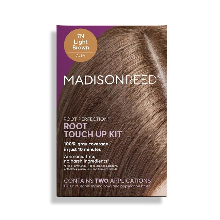 Root Perfection Permanent Root Touch Up, Dark Brown 5N Calabria, 10 Minutes for 100% Gray Root Coverage, Ammonia-Free Hair Dye, Two Applications