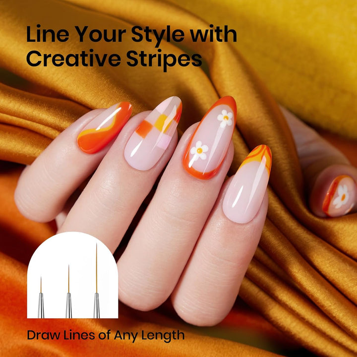 Beetles Nail Art Brushes 8Pcs – Crystal Nail Art Tools 5Pcs Double-Headed Nails Dotting Tool, 3Pcs Striping Liner Brushes for Nails with Pearls Bowknot Stickers, DIY Home Salon Manicure Design Tools