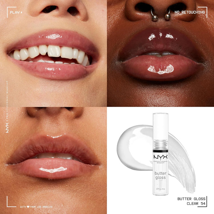 Butter Gloss, Non-Sticky Lip Gloss - Sugar Glass ,Clear
