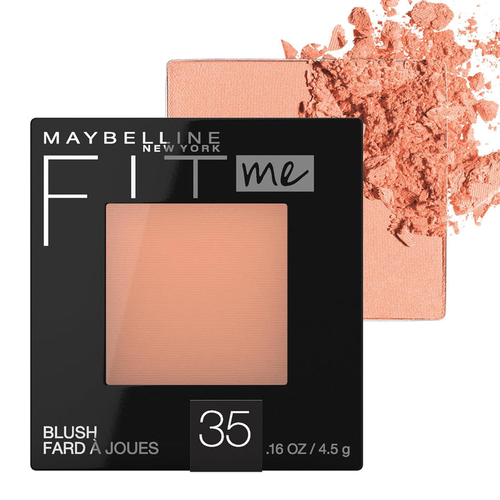 Fit Me Powder Blush, Lightweight, Smooth, Blendable, Long-Lasting All-Day Face Enhancing Makeup Color, Mauve, 1 Count